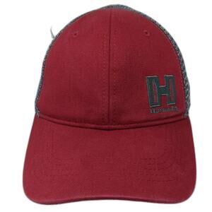 Hornady Snapback Trucker Hat Red One Size Adjustable Embroidered Mesh Back